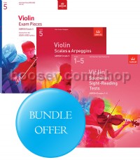 ABRSM Violin Exams 2020-2023 Grade 5 Bundle Offer (Score, Part & CD) - Save 10%